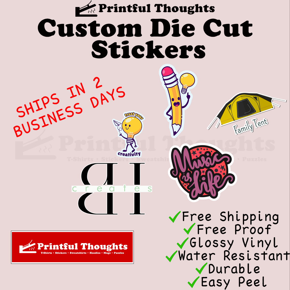 Custom Die Cut Stickers
